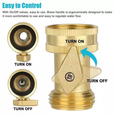 3/4  Solid Brass Garden Hose Shut Off Valve Water Pipe Faucet Connector One Way • $6.98