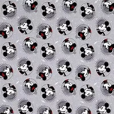 DISNEY SMILE MICKEY Cotton Fabric By Springs Creative BTY • $9.71