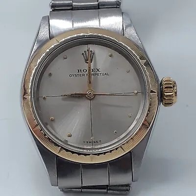 Vintage Rolex Oyster Perpetual Ladies 26mm Zephyr Two Tone Watch 6621 Circa 1967 • $2290