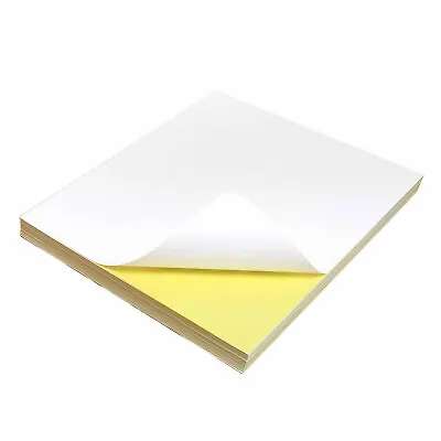 A5 White Label MATT / GLOSSY Self Adhesive / Sticky Sticker Printing Paper Sheet • £2.19