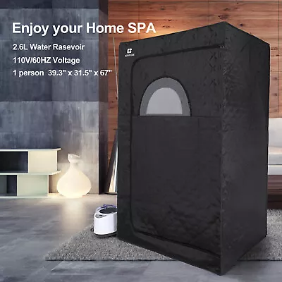 1000W 2.6L Portable Full Size Personal Steam Sauna Home Heated Spa Detox Therapy • $119.99