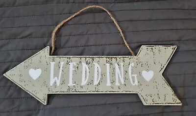 £3.99 • Buy Rustic/Shabby Chic Wedding Arrow Sign - Left Pointing New