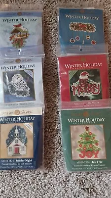 6  Different Mill Hill Winter Holiday Collection Beaded Cross Stitch Kits • $21.55