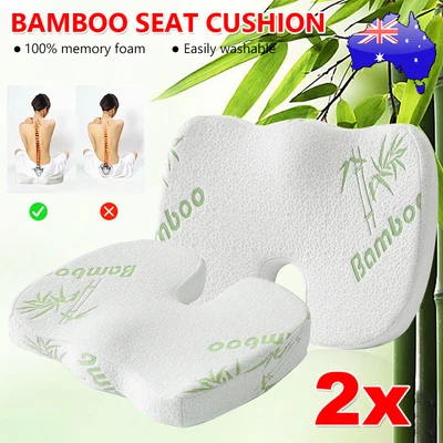 $22.95 • Buy Memory Foam Gel Seat Cushions Coccyx Pillow Office Car Chair Back Stress Relief