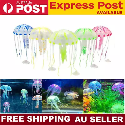 $8.99 • Buy Artificial Bright Jellyfish Aquarium Fish Tank WP Glowing Decoration Accessories