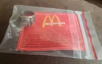 $99.99 • Buy Vintage Ring McDONALD'S QSC Employee Award Stainless Class Size 4.5 Female NEW