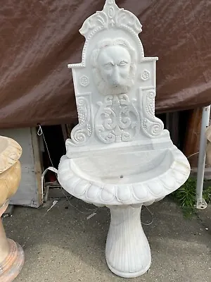 Self Contained Marble Wall Fountain With Lion Head • $750