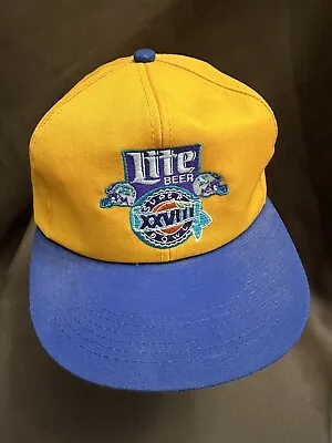 Vtg K-products Miller Lite Cowboys Super Bowl Xxviii 28 Yellow Snapback Hat Usa • $19