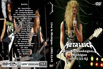 Metallica Live In Muskegon Michigan 11-01-1991 DVD NEW SEALED!!! • $29.99