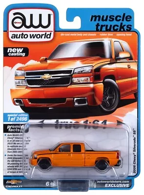 Auto World 1/64 2006 Chevy Silverado SS AW Exclusive 2496 Made SCM169 • $34.95