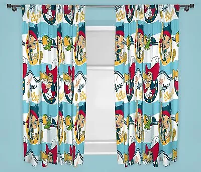Childrens Boys Disney Junior Jake And The Neverland Pirates 66 X 72 Curtains • £19.99