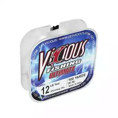 Vicious Fishing Ultimate Clear Blue Fluorescent Mono - 12LB 100 Yards • $5.43