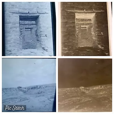 2 Antique Cellulose Nitrate Negatives Aztec Ruins New Mexico Native HS Bell 20s • $10