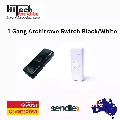 1 (One) Gang  Black / White Architrave Light Switch • $9.50