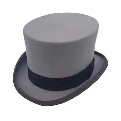 £120 • Buy Grey Wool Felt Top Hat - Christys' London Topper  S / M / L / XL