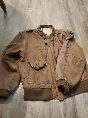 G 111 Leather Fashions Brown Leather Coat Size Large • $45