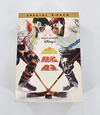 Disney The Mighty Ducks Special 3 Pack DVD Box Set D2 D3 Emilio Estevez Movie • $12.99