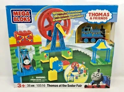 Mega Blocks Thomas At The Sodor Fair Ferris Wheel 38pc Building Toy 10516 Sealed • $54.61