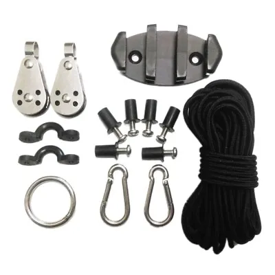 Kayak Trolley Set Stable Kayak Canoe Trolley System Pulley Pad • $30.68