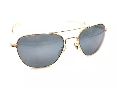 American Optical AO Pilot Vintage Gold Aviator Sunglasses Frames 57-20 140 USA • $99.99