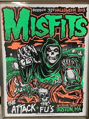 Misfits 2013 Halloween Concert Poster - Boston MA Numbered 51/110 Artist Signed • $350