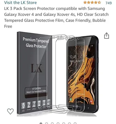 LK 3 Pack Screen Protector Compatible With Samsung Galaxy Xcover • £6.51