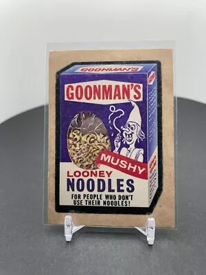 1973 Wacky Packages Series 6 Goonman's Looney Noodles Tan Back • $3