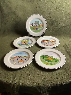 5 Villeroy And Boch ‘Design Naif’ 8.25” Salad Plates • $75