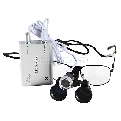 Dental Loupe Magnifier Medical Surgery Loupes 3.5X Binocular + LED Headlight • $55.99