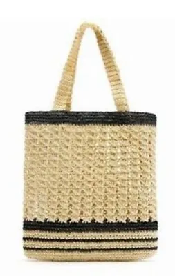 Zara Plaited Tote Bag - Black • £24.94