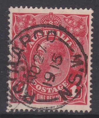 $5.20 • Buy KGV Heads Single Wmk 1d Red Die 1 Used *POSTMARK* SG 21c (C98)