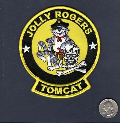 VF-84 JOLLY ROGERS US NAVY F-14 Tomcat 4 1/2  Squadron Mascot Shoulder Patch • $8.99