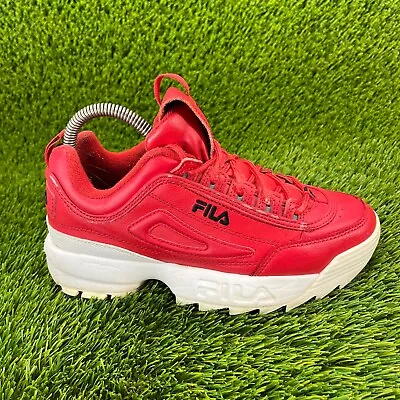 Fila Disruptor 2 Premium Womens Size 7.5 Red Athletic Shoe Sneakers 5FM00540-602 • $39.99