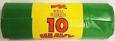 Royal Market 10 Heavy Duty Green Garden Refuse Sacks Strong Bin Liner Waste Bag • £5.15