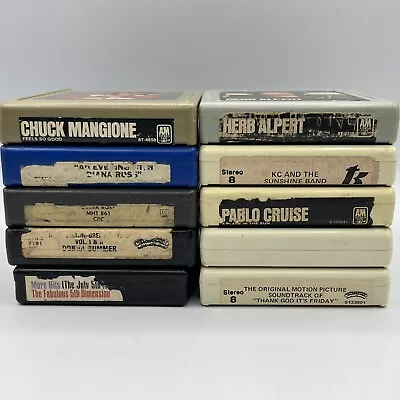 Lot Of 10 Untested 8 Track Tapes - R&B Music - Not Serviced Or Restored • $24.95