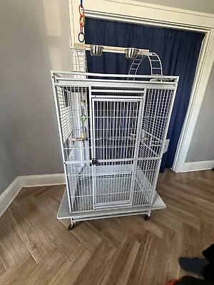 USED Castle PlayTop Parrot Cage - 32  W X 23  L X 66  H For Large MacawsCockato • $290