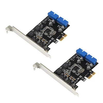 £34.13 • Buy 2x PCI-e To 2 Ports 19pin USB3.0 Header Card Support Low Profile Bracket