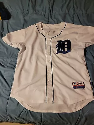 Detroit Tigers Majestic Jersey 50 Fielder Sewn Not Nike Fanatics • $18