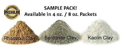 Kaolin - Bentonite Indian Healing - Moroccan Rhassoul Clay Face Hair Mask SET • $19.95