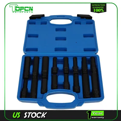 16pcs Locking Lug Nut Master Set Wheel Lock Key Removal Tool Kit Double Hex-head • $35.04