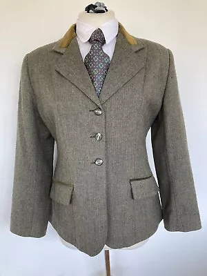 Maids Ladies Tagg Green Tweed Show Jacket 32”.  #165 • £45