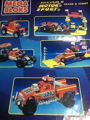 Mega Bloks Motor Sport 9805 Build & Race Crash Stunt W Instructions Not Complete • $24.99