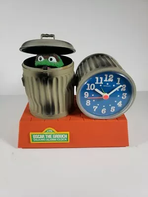 Vintage 1977 Bradley Sesame Street Oscar The Grouch Talking Alarm Clock  • $39.99