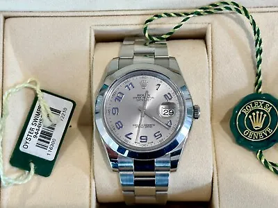 Rolex Datejust II Silver W/rhodium.  The Federer.  Papers And Box. Pristine. • $10140