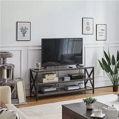 Metal TV Stand For 65 Inch TV 55 In Wide Living Room Entertainment TV Table • $86.99