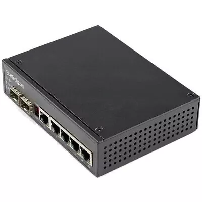 Startech Industrial 6 Port Gigabit Ethernet Switch 4 PoE RJ45 +2 SFP Slots 30W P • $284.85