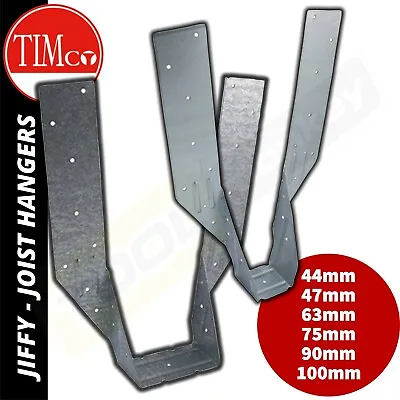 £19.49 • Buy Jiffy Joist Hangers - Timber Hangers Galv - 44 / 47 / 63 / 75 / 90 / 100 -DPD24*
