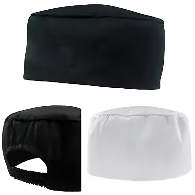 New Hot Popular Pleated Chefs Catering Hat Cook Food Prep Kitchen Round Cap  • £4.50