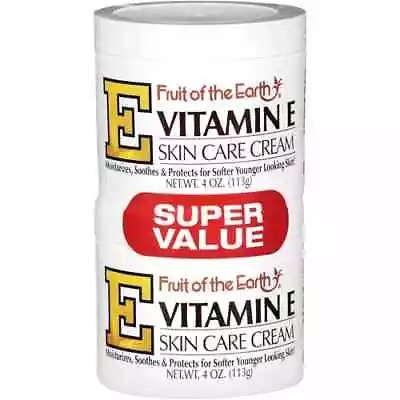 Fruit Of The Earth Vitamin E Skin Care Cream Super Value 4 Oz. 2 Pack • $6.80