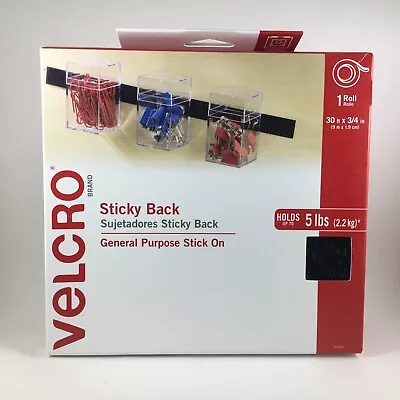 VELCRO Brand Sticky Back Tape Roll 3/4  X 30’ Black Hook & Loop • $38.95